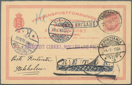 Schweden - Stempel: 1903-04: Danish Postal Stationery Reply Card 10 øre Sent From Kristiania (29.XI. - Autres & Non Classés