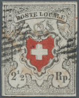 Schweiz: 1850. "Poste Locale Mit Kreuzeinfassung", 2 1/2 Rp Schwarz/rot, Type 31 Des 40ten Bogens, M - Used Stamps