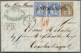 Schweiz: 1869, Kompletter Faltbrief Von Neukirch-Bürglein Via Romanshorn, Wien Und Varna Nach Consta - Used Stamps
