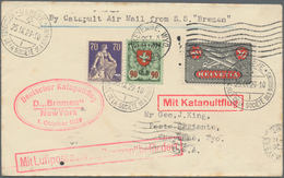 Schweiz: 1929, Katapultpost, Vertragsstaaten, Brief Gestempelt "GENEVE - ASSEMBLÉ DE LA SOCIETÉ DES - Used Stamps