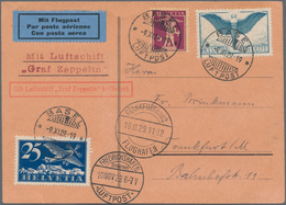 Schweiz: 1929. Schweiz-Zuleitung Zur Frankfurtfahrt. Auflieferungskarte Friedrichshafen (Tagesstempe - Used Stamps