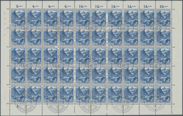 Schweiz: 1948, Landschaften 1948 Im 50er-Originalbogen Mit Klaren Stempeln "Bern". Reiner Markenwert - Used Stamps