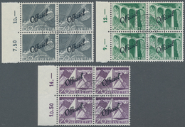 Schweiz - Dienstmarken: Bundesbehörden: 1950, Freimarken Landschaften Und Technische Motive Mit Schr - Oficial