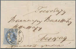 Serbien: 1870/1873, Group Of 4 Domestic Entires / Letter-sheets, Each With Single Franking 20 Pa Blu - Serbie