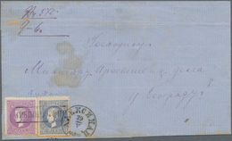 Serbien: 1880. Large Part Of Registered Cover (faults, Stains), Addressed To The Ministry Of Educati - Servië