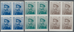 Serbien: 1911. King Peter I With Cap. PLATE PROOFS. 1p Olive-black - 50 P Grey-brown, IMPERFORATED U - Serbie