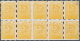 Serbien: 1914. King Peter I "with Cap" Second Issue. "FORGERIES". 3 D Yellow, Perf L 11 1/2 (origina - Serbie