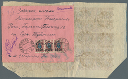 Sowjetunion: 1925, Einschreibebrief Von SHARGOROD/UKRAINE Nach RIGA Mit Dreierstreifen Der 40 R Vord - Autres & Non Classés