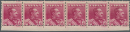 Spanien: 1925, King Alonso XIII. 4pta. Lilac-carmine Horizontal Strip Of Six From Lower Margin Centr - Andere & Zonder Classificatie