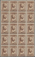 Spanien: 1931, Montserrat Monastry, 10pts. Brown, Perf. 11¼, Block Of 20, Mint Never Hinged. Edifil - Andere & Zonder Classificatie