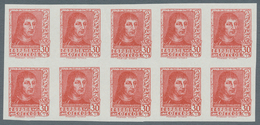 Spanien: 1938, Ferdinand II. Complete Set Of Six (incl. Diff. Imprints Of 15c. And 30c.) In IMPERFOR - Andere & Zonder Classificatie