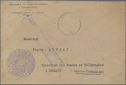 Spanien: 1939: Spain Civil War Cover Sent POSTAGE FREE From The "Ministerio De Comunicaciones Y Tran - Other & Unclassified