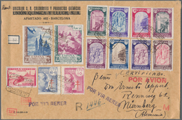 Spanien: 1940 "The Virgin Of Pilar" Two Complete Issues/sets (15+10 Values) Used, Along With Postal - Other & Unclassified