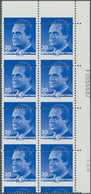 Spanien: 1981/1990, Definitives "Juan Carlos", 30pts. Ultramarine, Marginal Block Of Eight From The - Andere & Zonder Classificatie