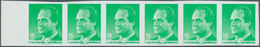 Spanien: 1989, King Juan Carlos I. Definitive 15pta. Emerald-green In A Horizontal IMPERFORATE Strip - Other & Unclassified