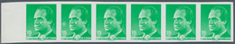 Spanien: 1989, King Juan Carlos I. Definitive 15pta. Emerald-green In A Horizontal IMPERFORATE Strip - Altri & Non Classificati