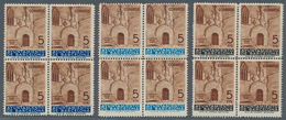 Spanien - Zwangszuschlagsmarken Für Barcelona: 1936, Town Hall Of Barcelona 5c. Three Blocks Of Four - Impots De Guerre