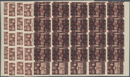 Spanien - Zwangszuschlagsmarken Für Barcelona: 1942, Town Hall Of Barcelona 5c. Brown In Four IMPERF - Impuestos De Guerra