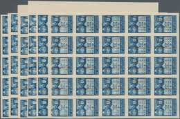 Spanien - Zwangszuschlagsmarken Für Barcelona: 1942, Town Hall Of Barcelona 5c. Blue In Five IMPERFO - Impuestos De Guerra