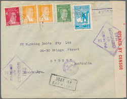 Türkei: 1945. Airmail Letter To Australia, Handstamped With Boxed "PAR AVION" (private Cachet) Ad Bi - Autres & Non Classés