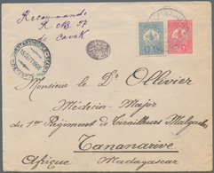 Türkei - Ganzsachen: 1908, Envelope 20 P. Uprated 1 P. And On Reverse 20 P. Canc. "KAVAK 13-9-908" R - Ganzsachen