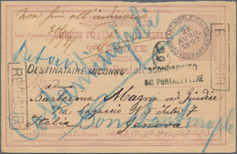 Türkei - Stempel: 1897, Turkey 20 Para Postal Stationery Card Asking Part Tied By "CONSTANTINOPLE GA - Other & Unclassified