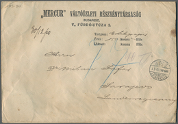 Ungarn: 1909, Large “MERCUR” Money Envelope To An Address In Bosnia And Herzegovina, Value Enclosed - Lettres & Documents