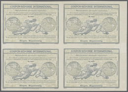 Ungarn - Ganzsachen: 1911. International Reply Coupon 66 Filler (Rom Type) In An Unused Block Of 4. - Ganzsachen