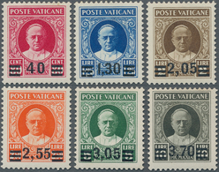 Vatikan: 1934 Provisionals, Complete Set Of Six, Mint Never Hinged, 1,30l. With Little, Lightly Brow - Other & Unclassified