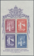 Vatikan: 1958, World Exhibition Brussels, Miniature Sheet With Vertical Margins Slightly Shifted To - Otros & Sin Clasificación