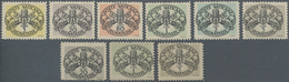 Vatikan - Portomarken: 1946, Coat Of Arms, 5c.-5l. Thick Waves, Normal And Grey Paper, Complete Set - Impuestos