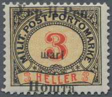 Westukraine: 1919, Overprint On 3h. Postage Due With Transposed Lines Of Surchage, Very Rare! - Ucrania