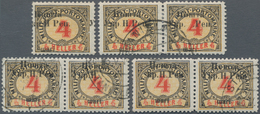 Westukraine: 1919, Overprint On 4h. Postage Due With All Existing Varieties: "no Dot", No 'Y'", "no - Ukraine