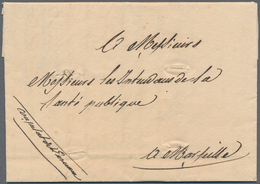 Zypern: 1836, Complete Letter From "Consulat De France" In LARNACA To Health Autorities Marseille, O - Autres & Non Classés