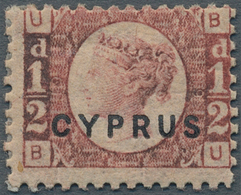 Zypern: 1880, ½d. Rose, Plate 19, Well Perforated, Mint Original Gum With Large-scale Adhesions. Cer - Otros & Sin Clasificación