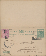 Zypern - Ganzsachen: 1903/1907, Two Postal Stationery Double Postcards 1/2 Pia. Green Victoria (with - Autres & Non Classés
