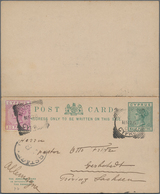 Zypern - Ganzsachen: 1903/1907, Two Postal Stationery Double Postcards 1/2 Pia. Green Victoria (with - Other & Unclassified