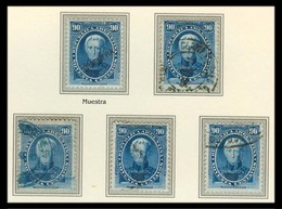 ARGENTINA. 1867. 90c Yv 23 X5 Diff Cancels + One Specimen. ABN. VF. - Autres & Non Classés