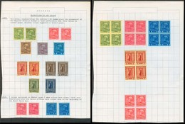 AUSTRIAN Levant. 1908 Issue. Mint OG In 2 Original Album Pages 10p To 20p Ubck Some Multiples. 37 Stamps Incl 1p Glace P - Otros & Sin Clasificación