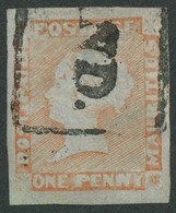 BC - Mauritius. 1848-58. Yv 5º 1p Vermilion Good Margins Inland Box Cancel. Diagonal Lines Visible Only. A Fine Faultles - Otros & Sin Clasificación