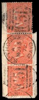 BC - St. Thomas. ST. THOMAS. 4d Intense Vermilion. Vertical Strip Of Three. Plate 12, With C-51 And St. Thomas/Pais. 187 - Otros & Sin Clasificación