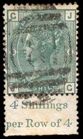 BC - St. Thomas. ST. THOMAS. 1 Sh Green, Plate 8. Margin Border WITH INSCRIPTION "4 Shillings Per Row Of 4". Central Can - Autres & Non Classés