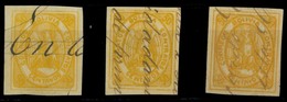 BOLIVIA. Yv 5º (x3). 50c Yellow + 2 Dis Diff Dark Yellow Shades, All VF. Ex Patiño. - Bolivien