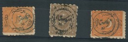 BOSNIA. C.1878. Turkish Post Mostar. 3 Diff Stamps Blue + Black Cancels On The Nose (xx). Fiine Group. - Bosnien-Herzegowina