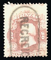 BRAZIL. 1866. 20r Rose Lilac, Fine Used Example With Near Complete Example Of Framed 'RECREIO' Handstamp In Black. Scarc - Other & Unclassified