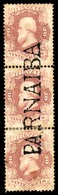 BRAZIL. 1866. 20r Rose Lilac, A Fine Used Vertical Strip Of Three, Cancelled By Complete Strike Of Straight Line 'PARNAI - Andere & Zonder Classificatie