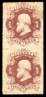 BRAZIL. 1876. 20r Rose Lilac, A Fine Original Gum Vertical Pair In Deep Shade. Scott 62. Meyer 31. - Sonstige & Ohne Zuordnung