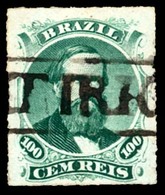BRAZIL. 1876. 100r Green, 1st Die, Type IA, A Fine Used Example Cancelled By Framed 'XIRIRICA' Handstamp In Brown. Ayres - Other & Unclassified