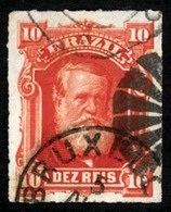 BRAZIL. 1877. 10r Vermilion, A Fine Used Example Cancelled By Part Cork Cancel And Belgian 'Bruxelles' Arrival Cds. Scot - Other & Unclassified