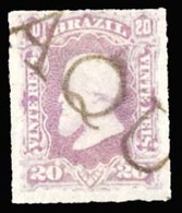 BRAZIL. 1878. 20r Violet, A Fine Used Example Cancelled By Large Part Unframed PAQUEBOT Handstamp In Brown. An Unusual C - Altri & Non Classificati